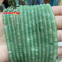 2x4mm natural green aventurine beads flat round loose spacers stone beads for jewelry making diy bracelet accessories 15 strand