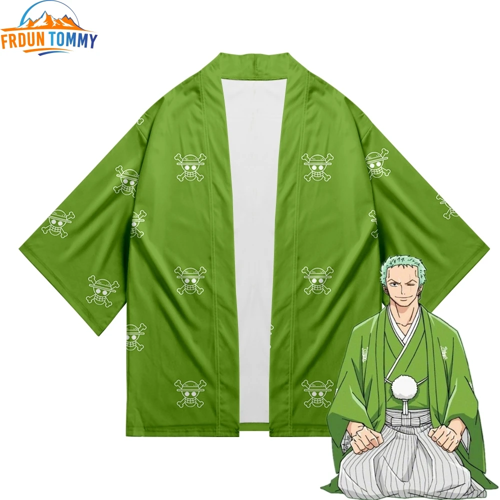 One Piece Japanese Kimono new print Luffy Cardigan Cosplay Shirt Summer Kawai One Piece Kimono cardigan samurai costume clothing