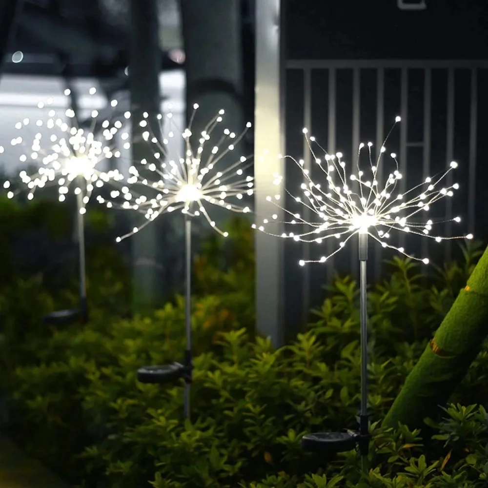

Outdoor Solar LED Firework Lights 90/120/150 LED Waterproof Garden Pathway Patio Yard Fairy Light Lamp Holiday Christmas Light.