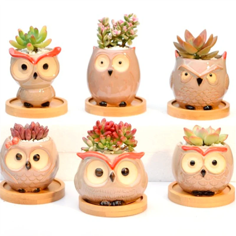 

Small 3D Owl Vase Mould Handmade Silicone Flower Pot Cement Resin Clay Craft Concrete Planter Molds