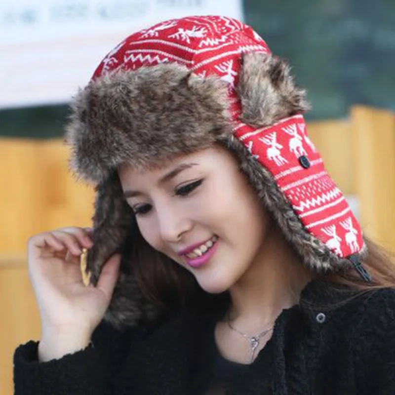 Зимняя шапка RUHAO для авиатора мужские очки лыжная езды на велосипеде русские и