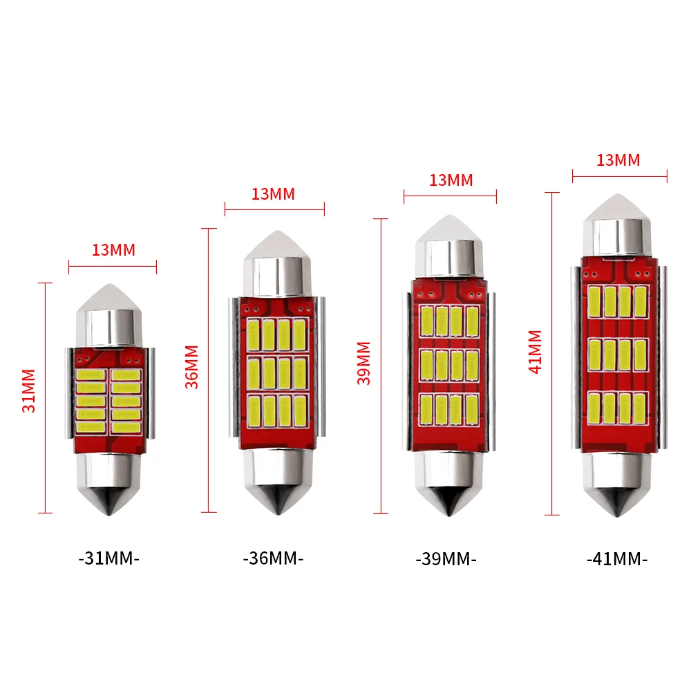 4014 12SMD C5W белый свет интерьера 31 36 39 41 мм клиновидные светодиоды для автомобиля