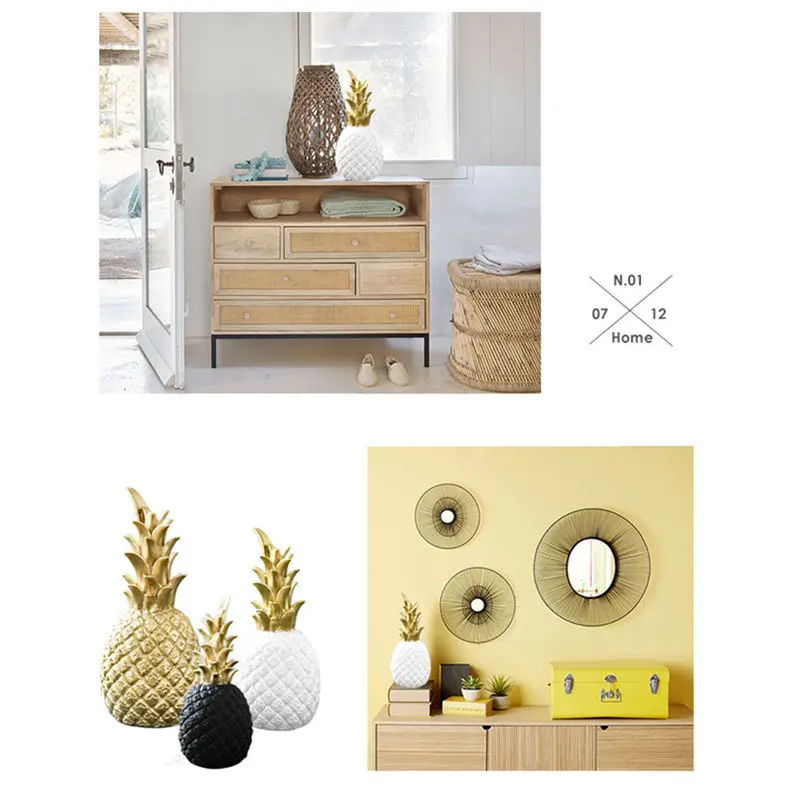 

Home Decor Golden Pineapple Creative Wine Cabinet Window Desktop Display Props Home Decoration Accessories Modern Nordic