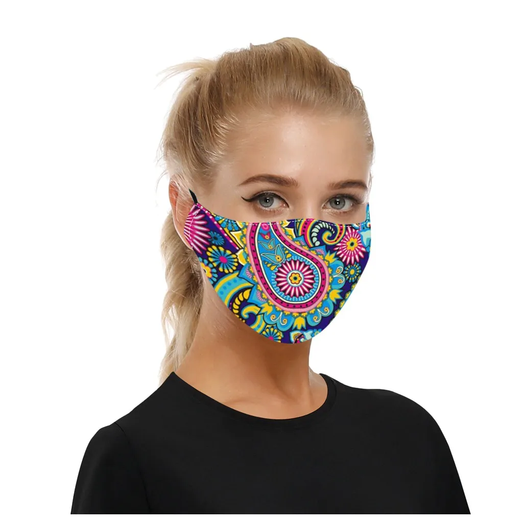 

Mouth Mask Flower Fashion Women Men Adult Adjustable Reusable Washable Mascarillas Print Safe Protective