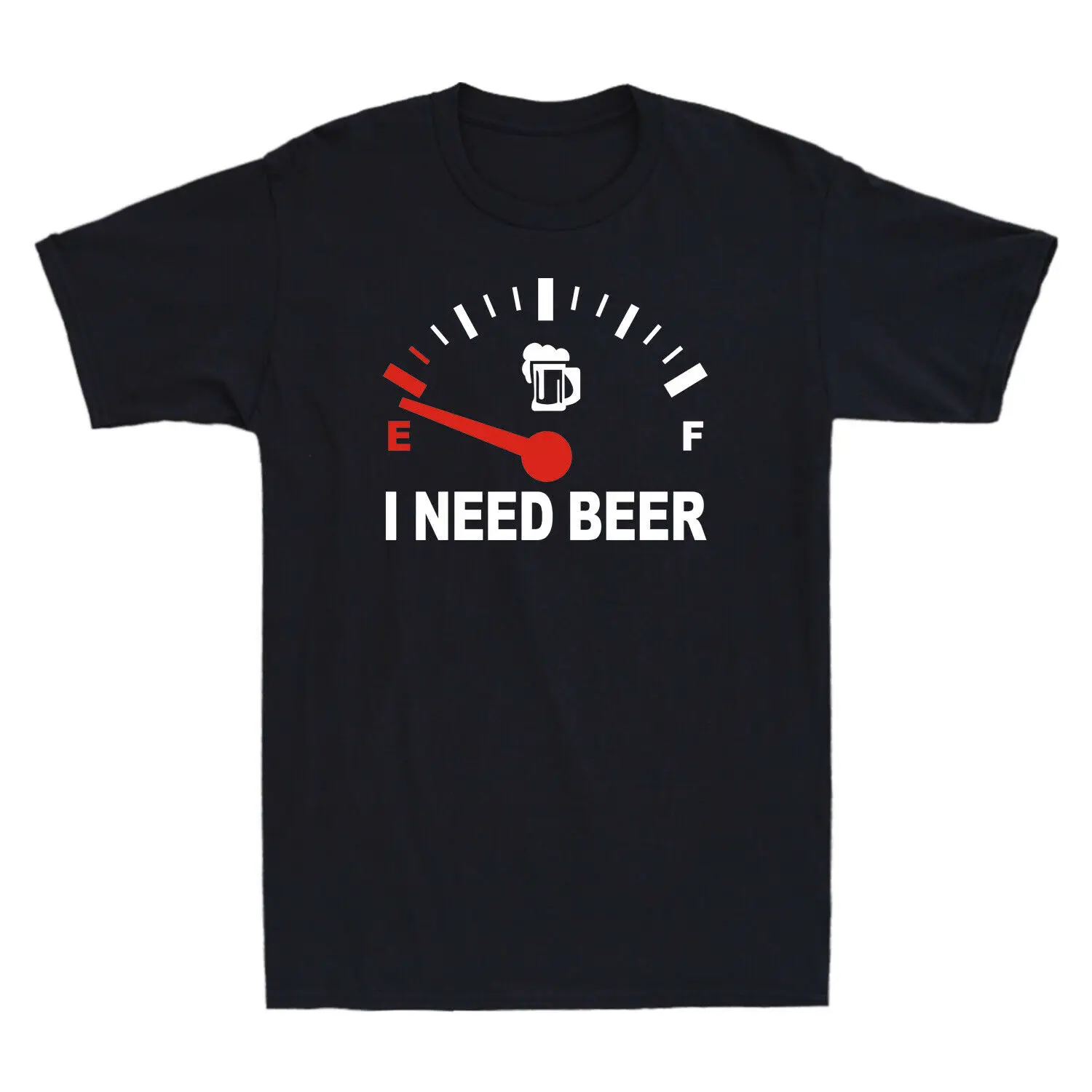 

Out Of Energy I Need Beer Funny Beer Lover Gift Women's Cotton Short Sleeve Tee Novelty Funny T Shirt Graphic Streetwear