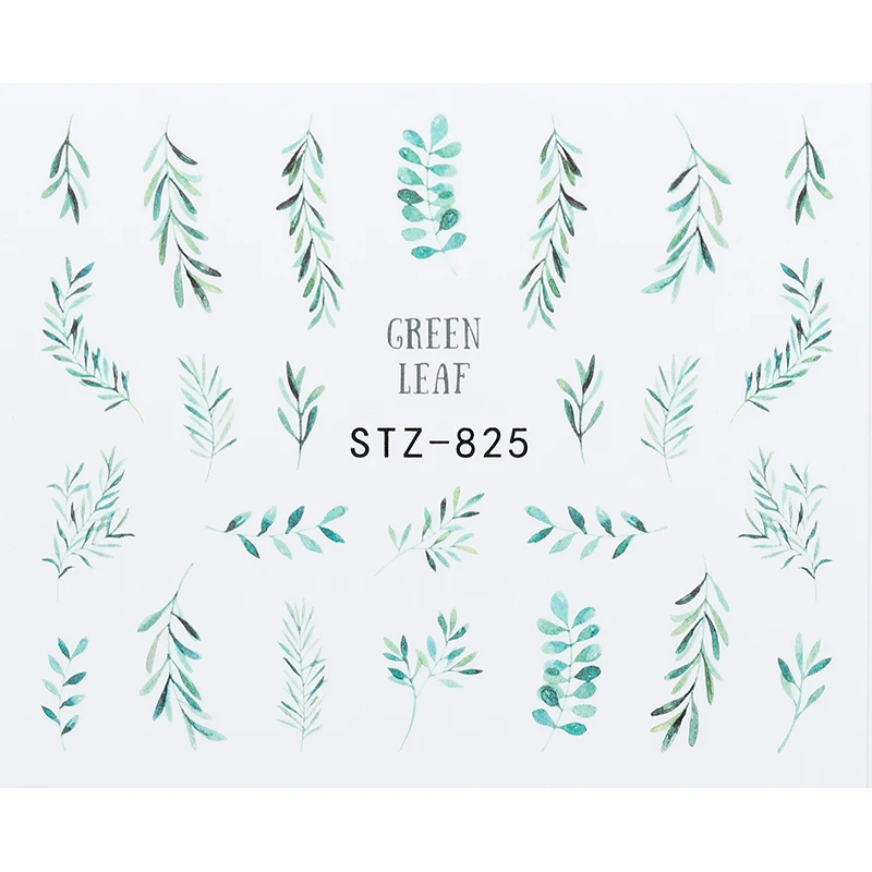 1 шт наклейки на ногти цветок лист дерево киви Зеленый ногтей слайдер искусство