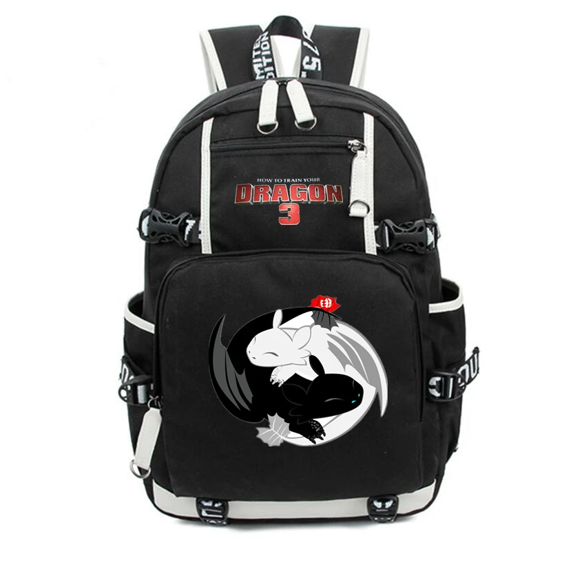Детский рюкзак Как приручить дракона 3 Light fury Night Fury mochila Дорожная школьная сумка