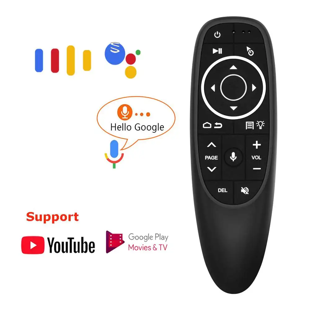 google voice remote control gyro sensing ir learning mini 2 4g wireless air mouse keyboard for android 11 0 10 0 9 0 tv box free global shipping