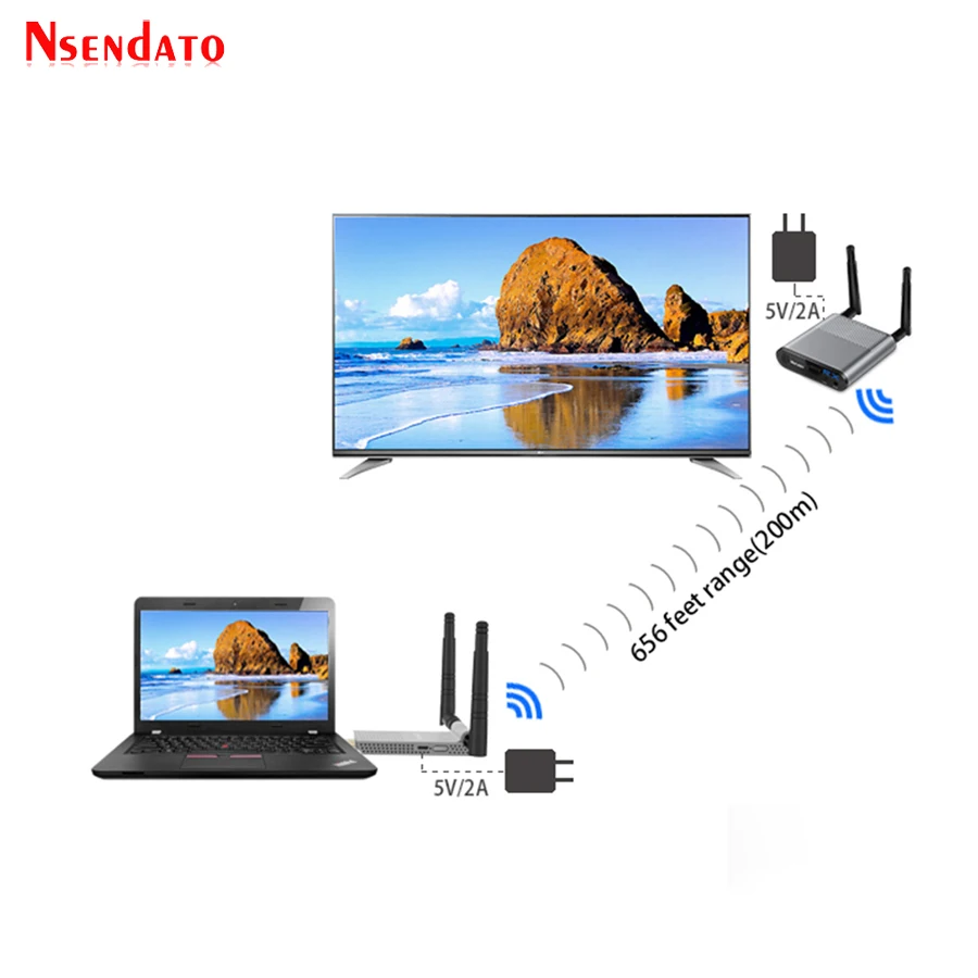 Measy Air Mini 200M/656FT 2 4 ГГц/5 ГГц Беспроводной Wi Fi HD аудио видео удлинитель передатчик