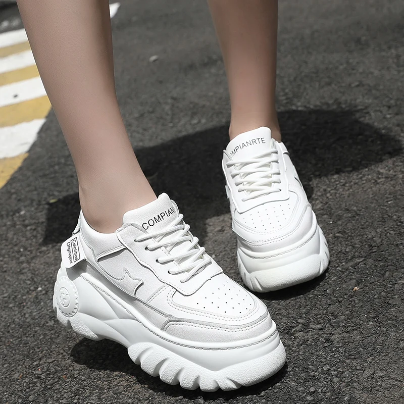 Женские Модные лоферы женские кроссовки на платформе дышащая обувь Повседневная