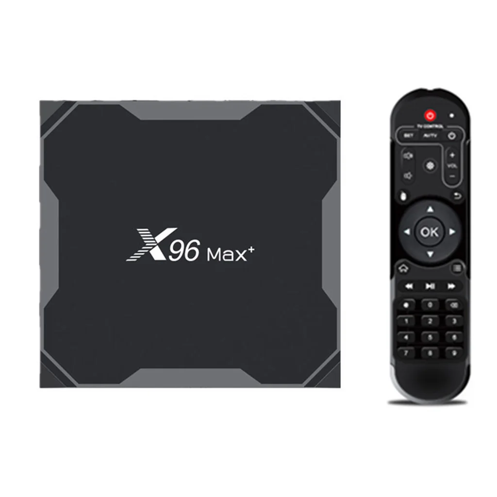 Смарт ТВ коробка и ройд 9 0 X96 Max Plus 4GB 64GB Amlogic S905X3 4 ядра 5 8 ГГц Wi Fi 1000 м 4K 60fps Декодер