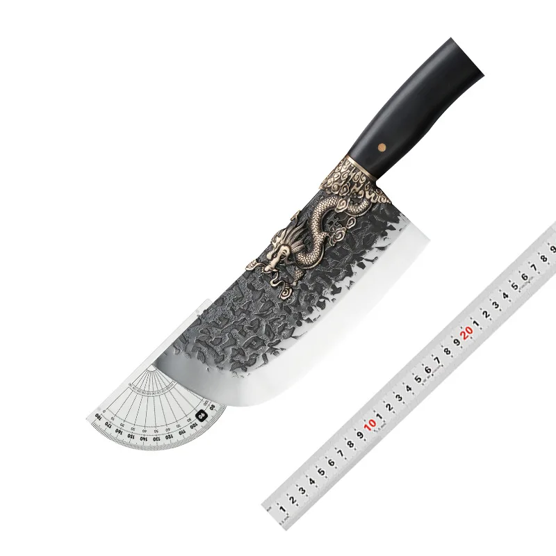 

Kitchen Chopping Chef Knife Handmade Forged Chinese Figured Knives Sharp Meat Cleaver Vegetable Cutter Cooking Tools