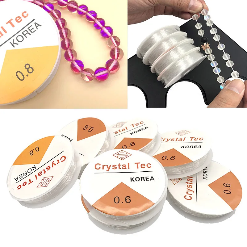 Прозрачный эластичный прозрачный шнур веревка из бисера проволочная нить для DIY