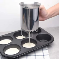 900ml pancake dough dispenser stainless steel batter dispenser pastry tools for baking cake waffles gadgets kitchen accessories