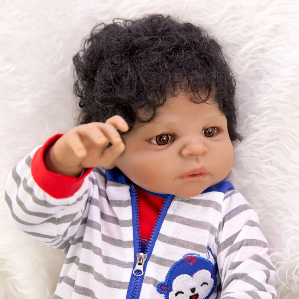 Силиконовая кукла новорожденный 55 см 22 дюйма | Игрушки и хобби