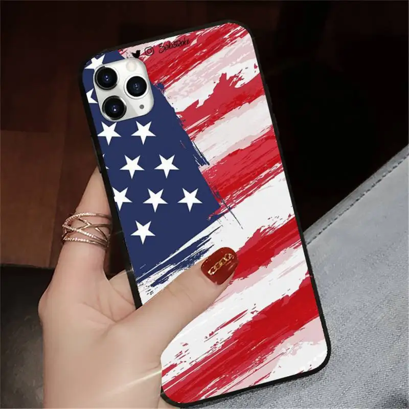 

America USA Flag high quality luxury fashion Phone Case shell for iPhone 11 12 pro XS MAX 8 7 6 6S Plus X 5S SE 2020 XR