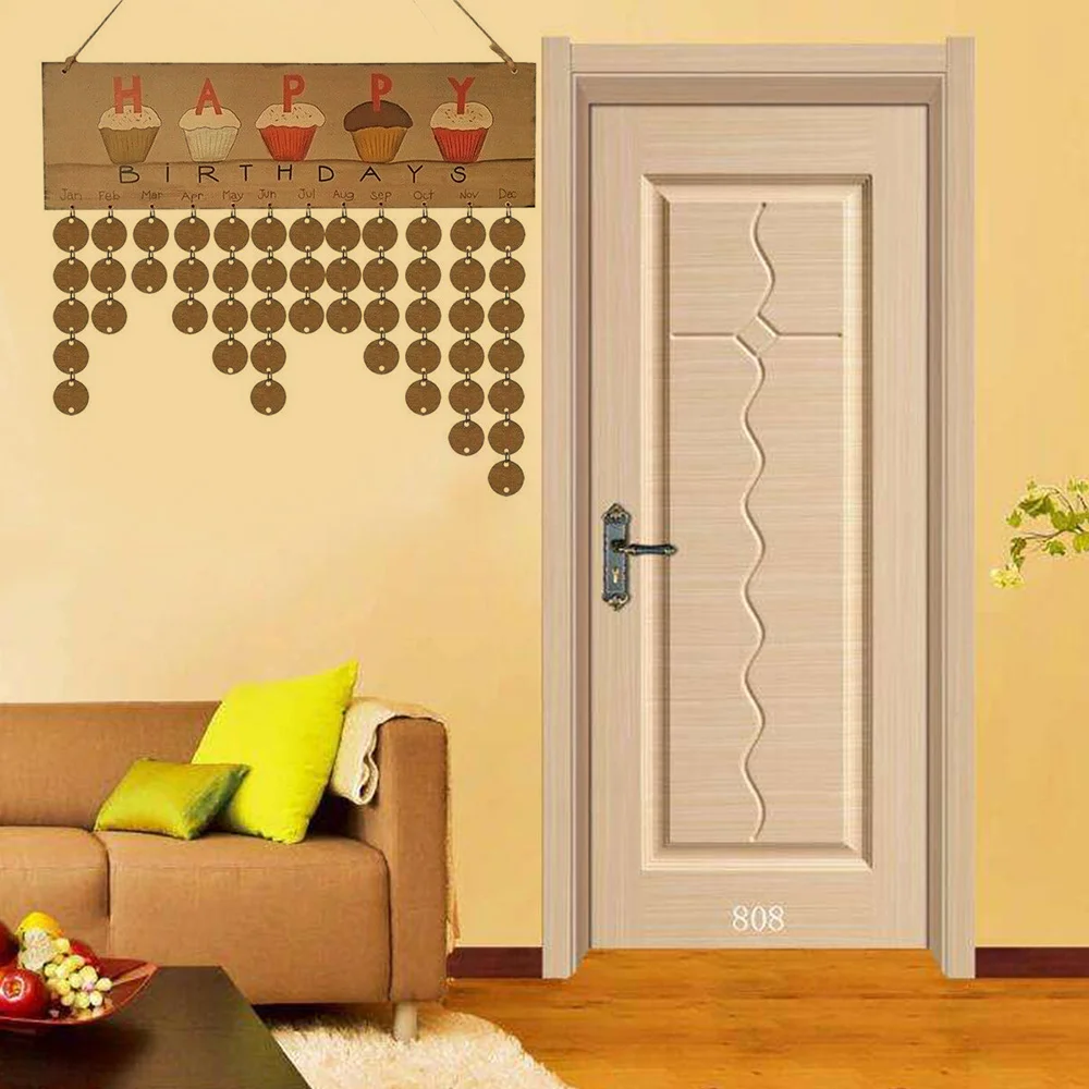 

Creative DIY Calendar Wooden Birthday Reminder Board Sign In Friends And Family