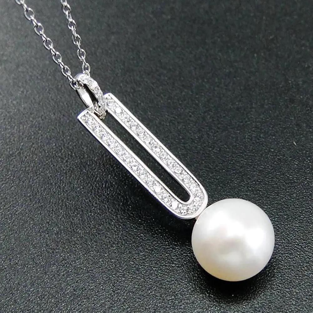 

Женское ожерелье из серебра 925 пробы, с подвеской из жемчуга