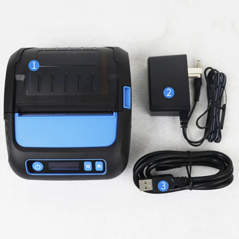 80 мм портативный термопринтер Bluetooth карманный принтер этикеток Принтер для
