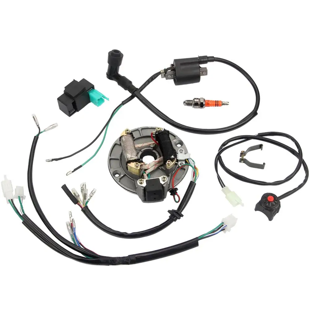

Для 50-125cc Kick Start Dirt Bike Wire Harness Loom CDI Coil Magneto Universal