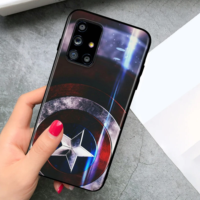 

Art Logo Captain Marvel For Samsung A91 A81 A72 A71 A52 A51 A42 A41 A32 A31 A22 A21 A11 A02 UW Black Phone Case