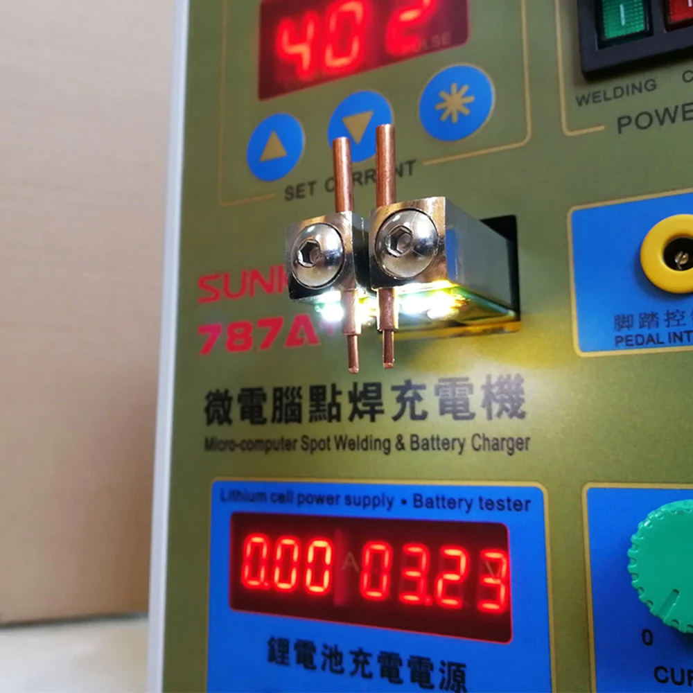 Светодиодный импульсный точечный сварочный аппарат SUNKKO 787A + для точечной сварки