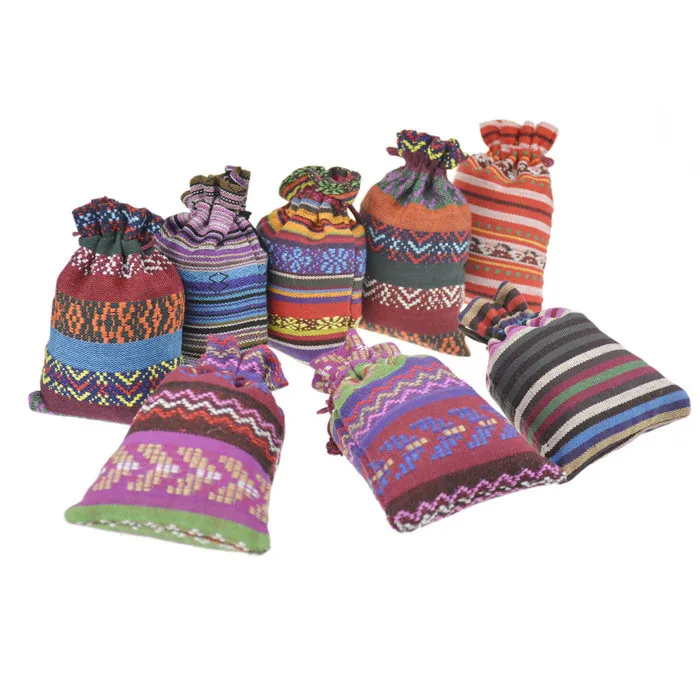 10 шт. в полоску из чистого хлопка ветровые орнаменты сумка для хранения с