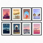 Скандинавский Винтаж путешествия города Испания Квебек Танзания Венеция Новая Зеландия декор комнаты пейзаж холст живопись постер в эстетике