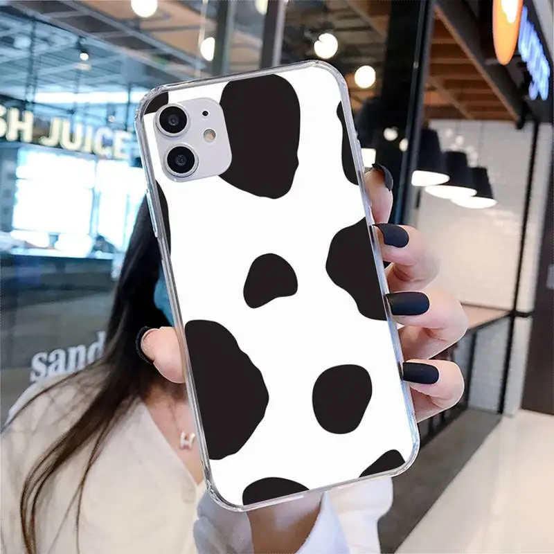 

HTXian Cow Pattern Phone Case For iPhone SE2 11 11Pro XS MAX XR 7 8 6 Plus 5 5S SE 12 mini 12Pro Max