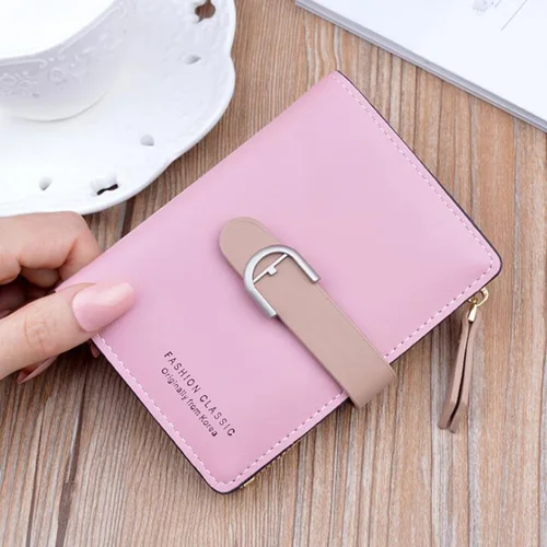 pink REPRCLA Модный женский кошелек из искусственной кожи, сумка для монет, складной кошелек, держатель для карт, брендовые дизайнерские женские кошельки - Цвет: pink