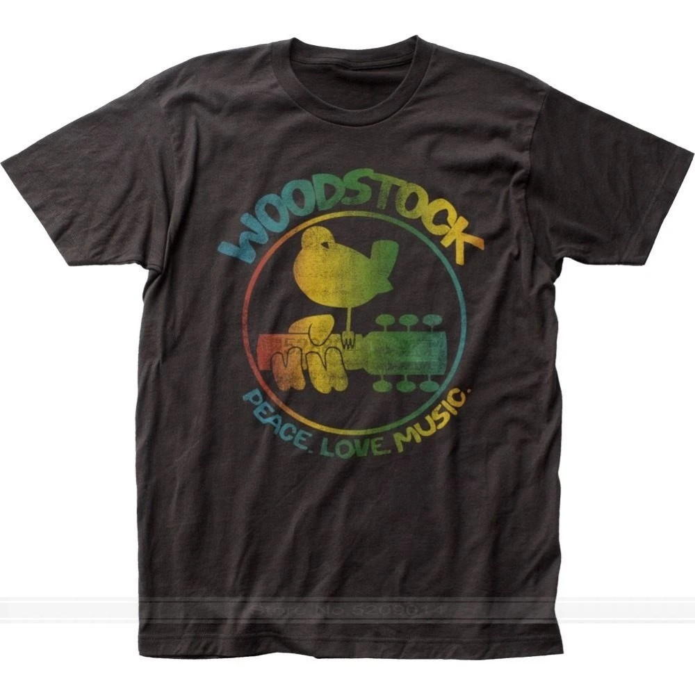 Подлинная красочная Мужская футболка Woodstock с рисунком музыки 3 дня мужская летняя