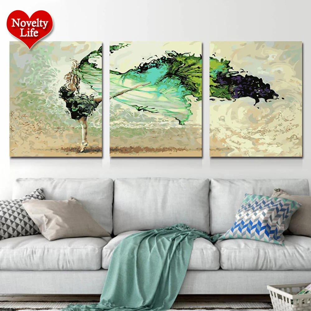 

Painting By Numbers for Adult Paint Ballet Dancer DIY Canvas Picture Hand Painted Oil Painting Gift Music Girl Home Decoration