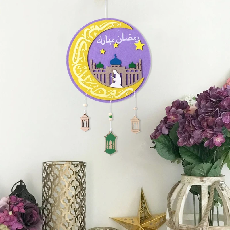 

Eid Mubarak Ramadan Castle Felt Ramadan Decorations For Home EID Al Adha Islamic Muslim Party Decor Kids Ramadan Kareem Gifts