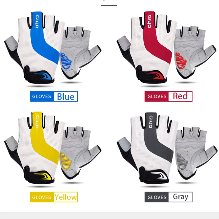 

GIYO Wipe Sweat Bike Gloves Half Finger Anti-slip Wear-resistant Breathable Fitness Gloves for Outdoor Indoor Strength Training