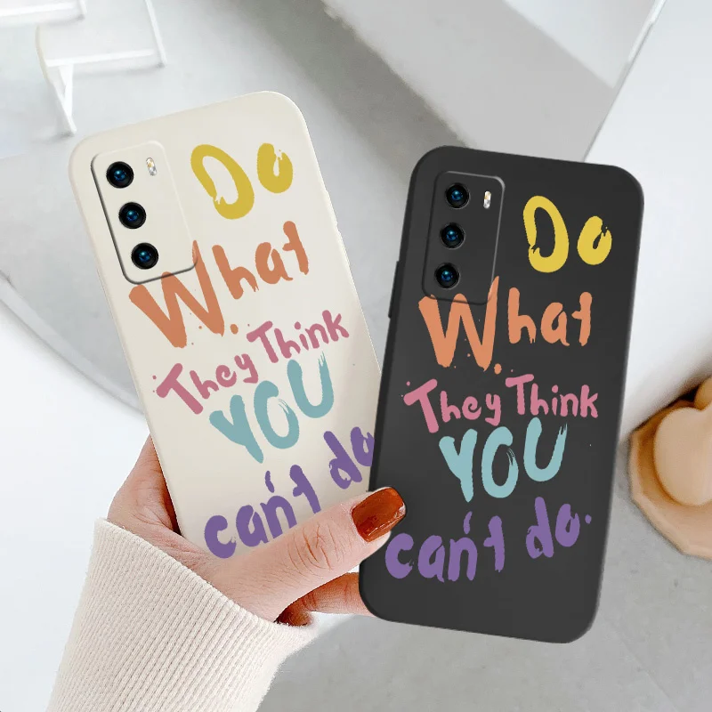 

Colored Letters Case For Huawei P40 P50 P30 P20 Pro Lite Mate 40 30 20 Pro Lite Nova 5t Y7A Ultra Thin Soft Phone Cover Case