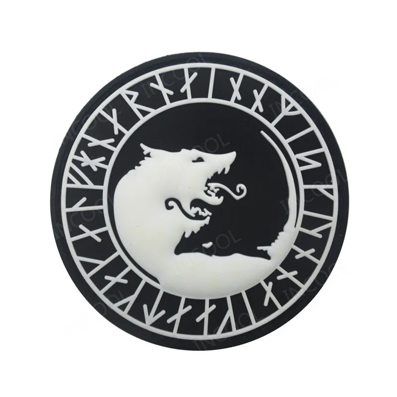 Высококачественные резиновые нашивки череп волка тактические военные