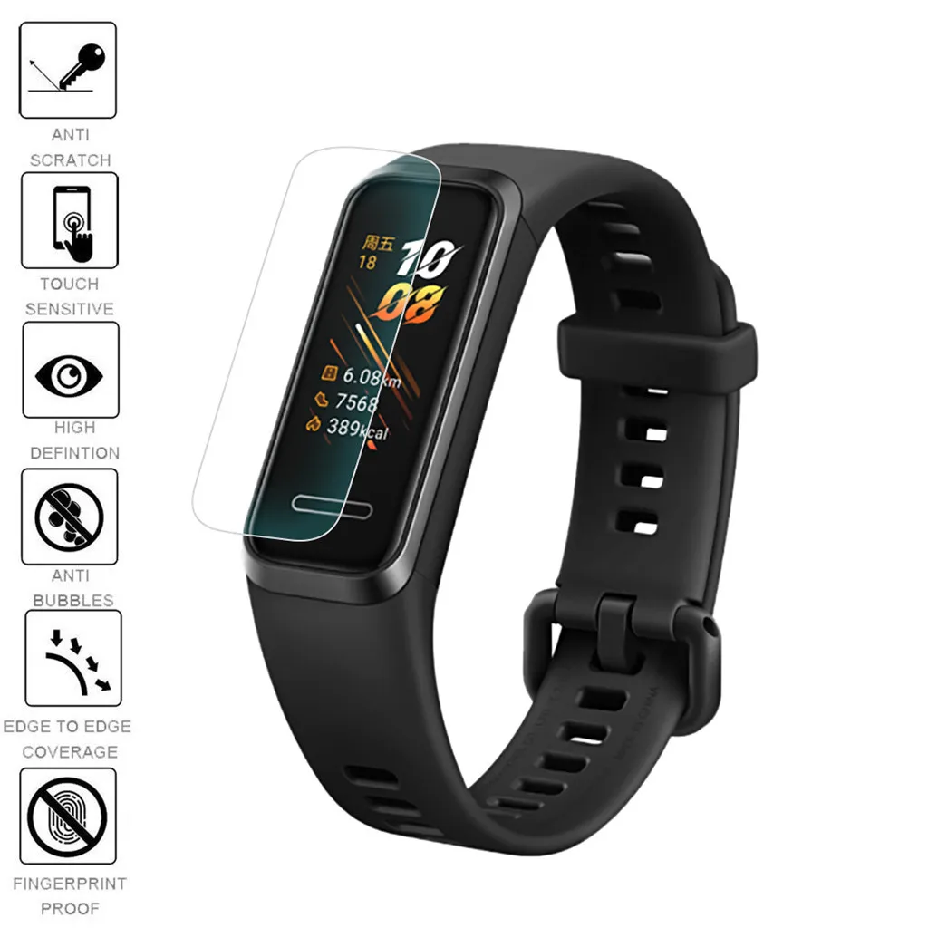 3 шт./5 шт. полное покрытие мягкий TPU Защита экрана для Huawei Honor Band 4 гидрогель