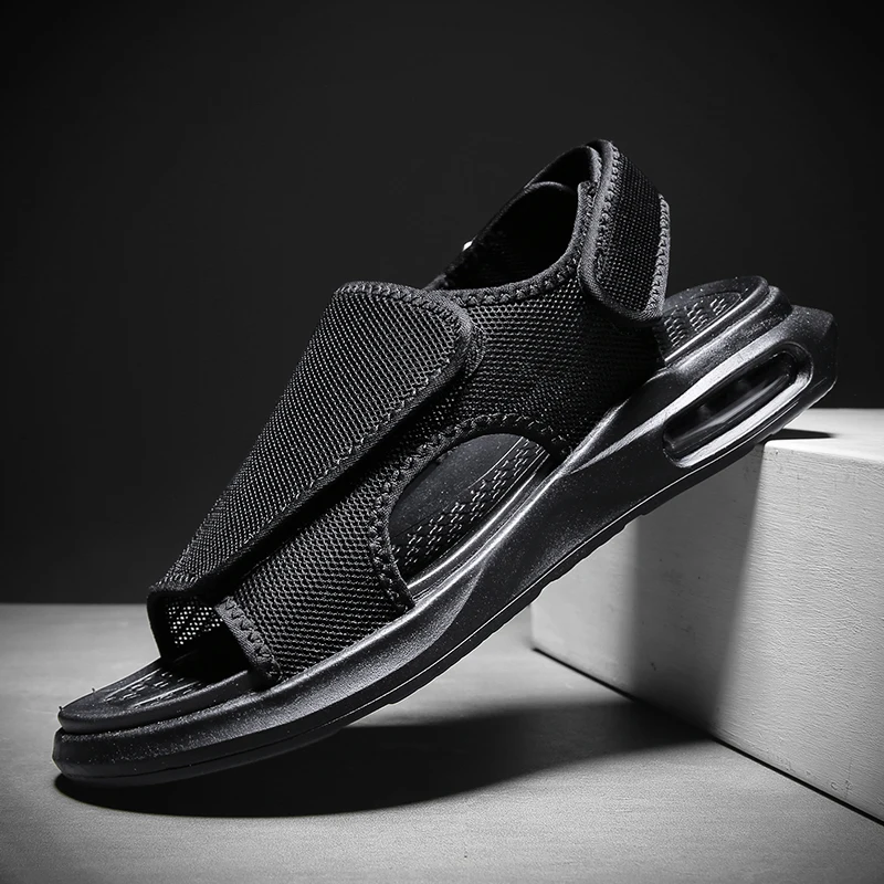 

Men Beach Sandals Mens Roman Sandals Sandalias Men Leather Shoes Outdoor Hollow Breathable Beach Vietnam Samool Slip On Hombre