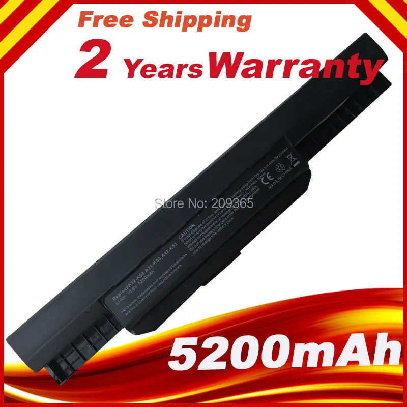 

A32-K53 A42-k53 A31 A41-K53 New Laptop Battery For ASUS k53 A43S K43U K53SV K53B K53BY K53E K53F K53J K53S K53SD K53SJ x54h k53t