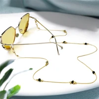 75cm black acrylic crystal beaded glasses chains fashion women men eyewear accessories sunglasses lanyard strap necklace
