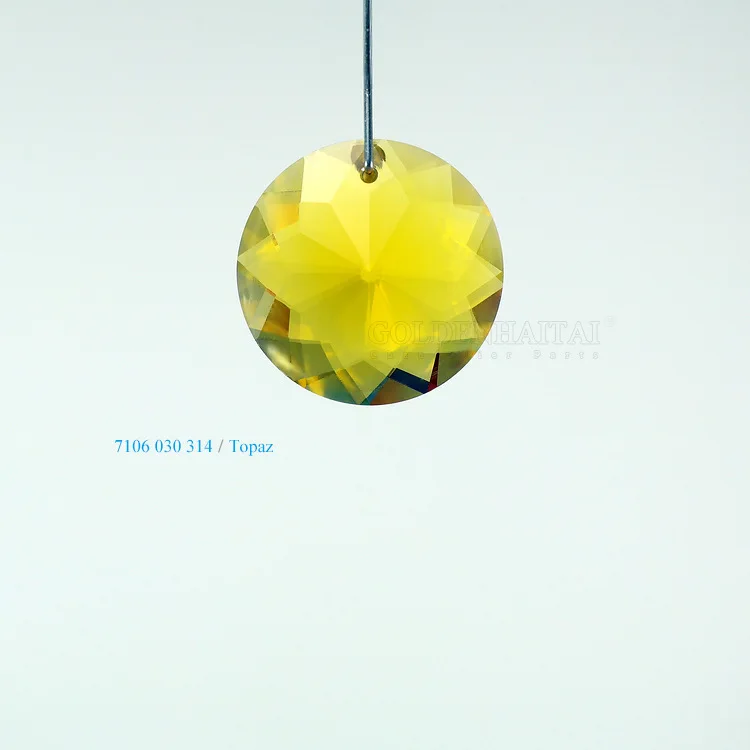 

30mm Round Clear Crystal Prisms Flower Suncatcher Pendants Hanging for Chandelier Parts DIY Home Wedding Decor Accessories