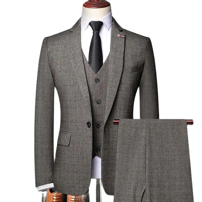 

Brand Fashion Men 's Slim Fit Business Suit Men Fashion 3 Pieces Mens Blazers Tuxedos Suits Groom Best Wedding Suits