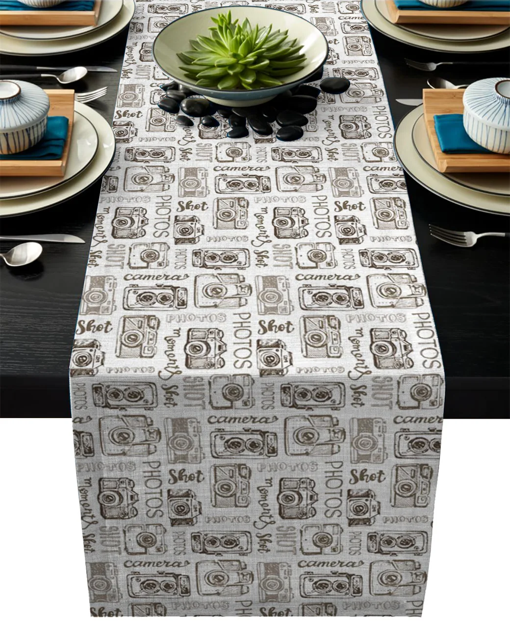 Античная современная настольная дорожка в стиле ретро с камерой Декоративная