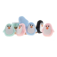 50pcs baby silicone beads penguin teething toy of food grade silicone teethers for newborn animal soother baby goods bpa free