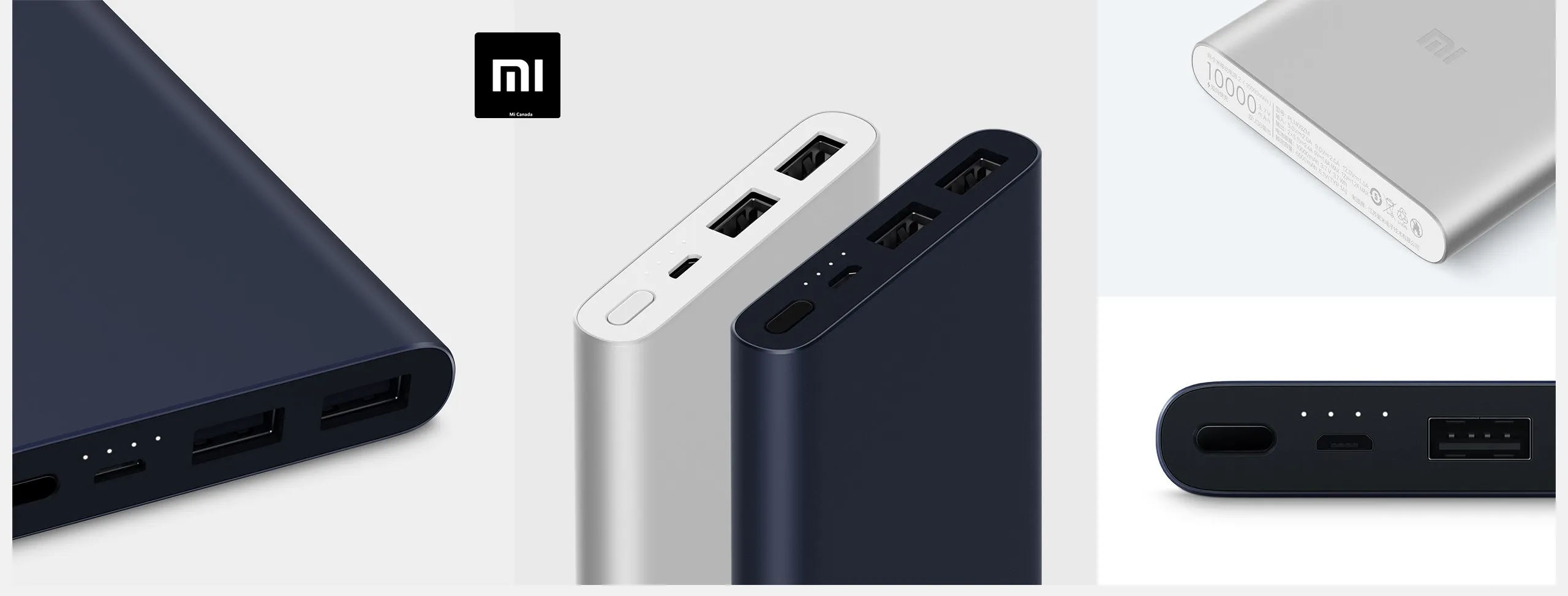 Внешний аккумулятор Xiaomi Mi Power Bank 2i 10000 mAh Мощность 15 Вт 2x USB A Кабель в комплекте Micro