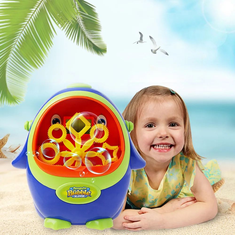 Полностью автоматический Электрический мыльный пузырьковый аппарат мультяшный