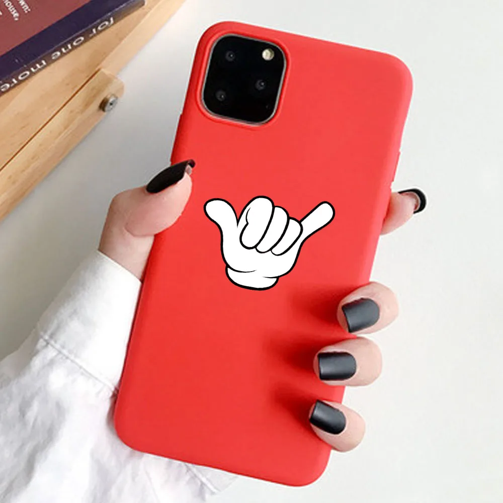 Забавный чехол для телефона apple iphone 11 pro мягкий силиконовый красного цвета
