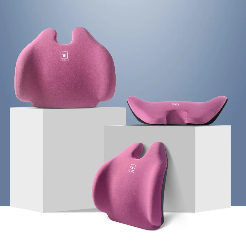 

Car Back Pillow Lumbar Support Seat Cushion Car Neck Pillow Memory Foam Ergonomics Car Pillows for Driver Chair Cushion Comfort