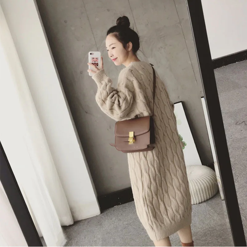 Осенний и зимний стиль утолщенный теплый персонализированный скрученный свитер