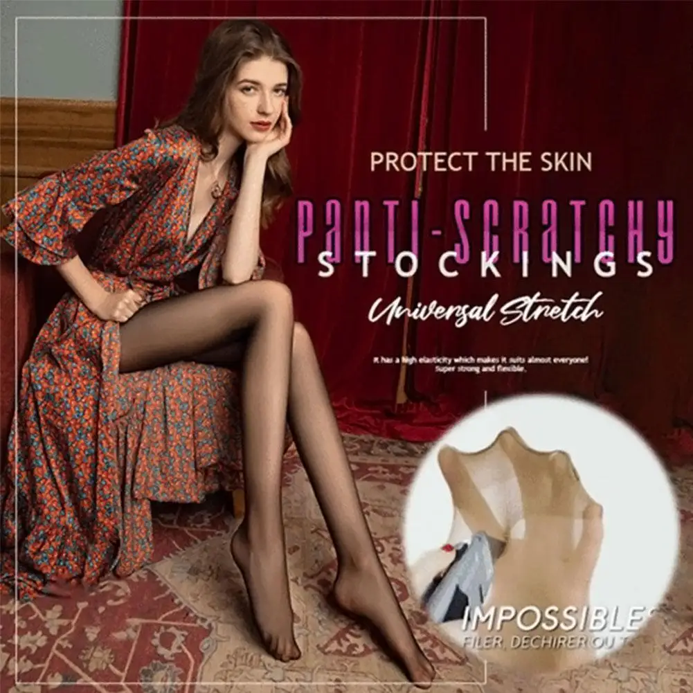 

Universal Stretch Anti-scratch Stockings 15D Translucent Invisible Pineapple Stockings Free Size Anti-Cut Anti-hook